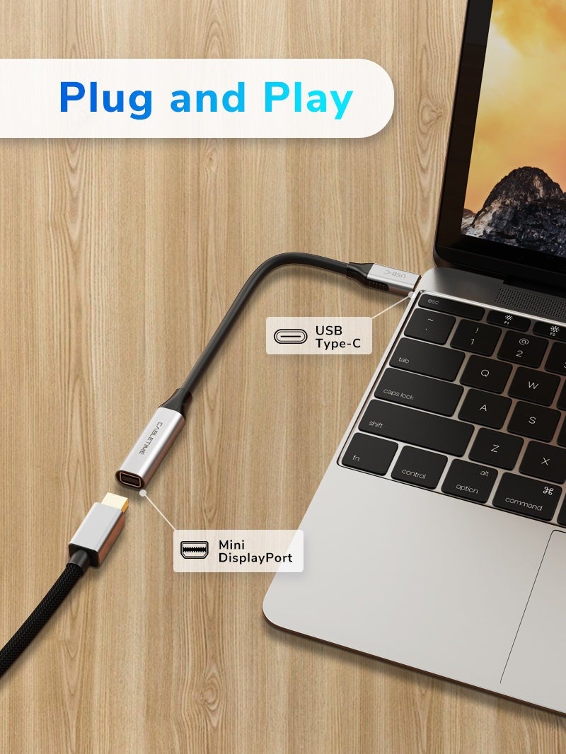 كابل تايم محول USB من النوع C إلى منفذ Mini DisplayPort بدقة 4K ومعدل تحديث 60 هرتز لأجهزة ماك بوك - Image 5
